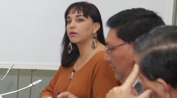 Gabriela Rivadeneira habló de su gestión en AP. Foto: Cortesía Asamblea Nacional
