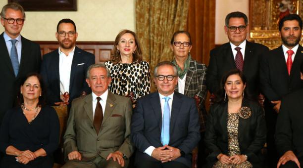 Los ministros posesionados el 3 de julio del 2019 en Carondelet. Foto: Diego Pallero / ÚN