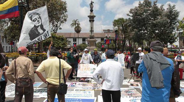 Un plantón solidario se realizó ayer, 14 de agosto del 2019, en la Plaza Grande a favor de Anahí. Foto: Eduardo Terán / ÚN