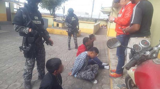 El operativo de detención tuvo lugar en una casa en Guamaní Alto, en el sur de Quito. Foto: cortesía Policía