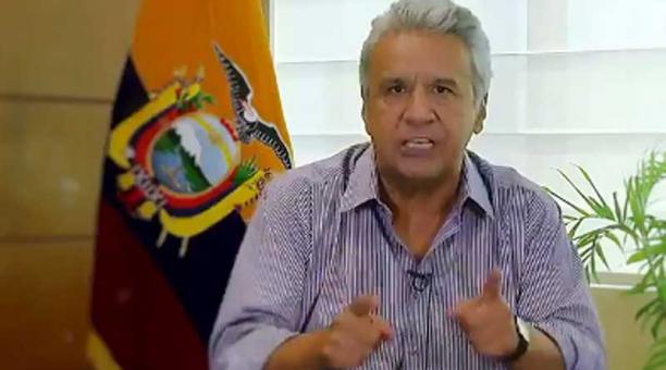 En cadena nacional transmitida la noche del 6 de octubre del 2019, Lenín Moreno dijo que 'está decidido a cambiar el país'. Foto: captura