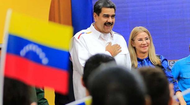 En un acto en el palacio de Miraflores, Nicolás Maduro aseguró que Lenín Moreno está “fuera de la realidad” y “totalmente desubicado”. Foto: EFE
