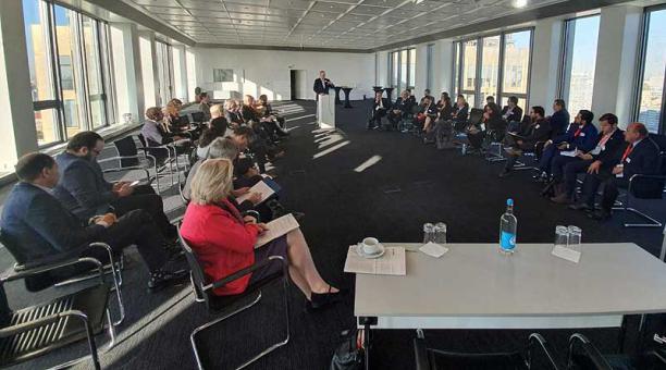Parte de las reuniones se desarrollaron en las instalaciones del Grupo editorial Axel Springer, en Berlín, Alemania. Foto: cortesía Grupo Prestomedia