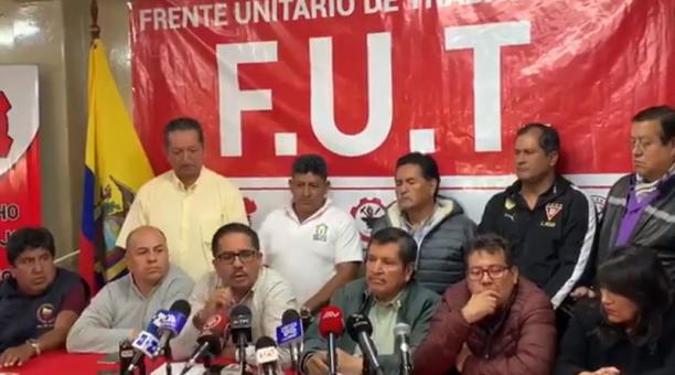 El Frente Unitario de Trabajadores anunció que no realizará la marcha prevista el 30 de octubre del 2019. Foto: captura