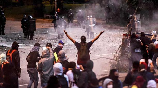 Bogotá y Cali fueron los principales focos de violencia. Foto: AFP