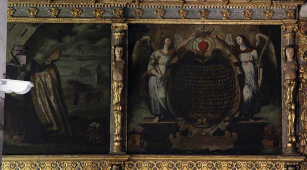 Una de las obras de Miguel de Santiago, en el convento de San Agustín, en el Centro Histórico de Quito. Foto: archivo / ÚN