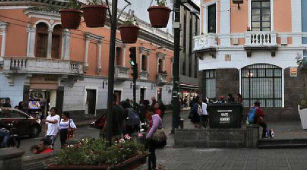 Los geranios fueron ubicados en la calle Chile, entre Venezuela y Guayaquil, así como en la Plaza de la Salud. Foto: Twitter Secretaría de Cultura