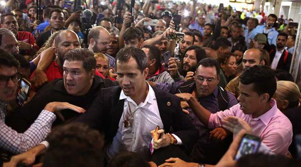 El tío acompañaba a Juan Guaidó en su regreso a Venezuela tras una gira de 23 días. Foto: AFP