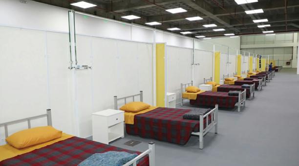 Este centro tendrá 24 camas con asistencia ventilatoria mecánica. Foto: Cortesía Municipio de Quito