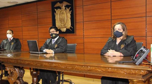 La audiencia del 20 de julio del 2020, en la que se negó la apelación de los acusados. Foto: cortesía Corte Nacional