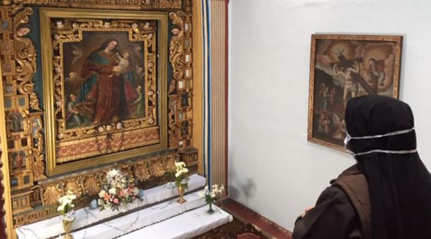 Cuadro de la Virgen en el convento de Sta. Clara. Foto: Betty Beltrán / ÚN