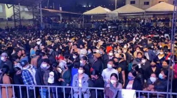 Más de tres mil personas asistieron al concierto de música andina en Peguche, el sábado 20 de febrero del 2021. Foto: tomada del Facebook.