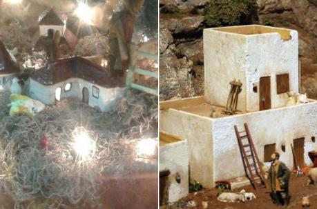 Una comparación de las casas de los pesebres en la actualidad con las viviendas de Israel antiguo. Fotos: Referencial
