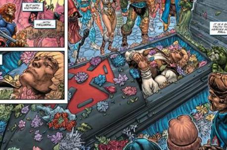 El funeral de He-Man. Foto: DC Comic