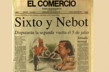 Portada de EL COMERCIO de 18 de mayo de 1992. Centro de Documentación.