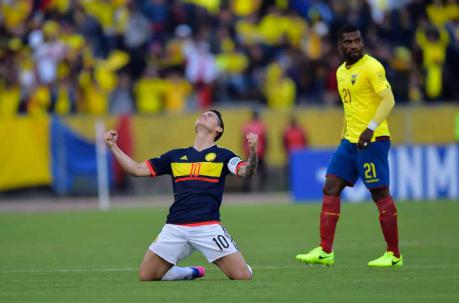 El jugador colombiano anotó un gol en el partido. Foto: AFP