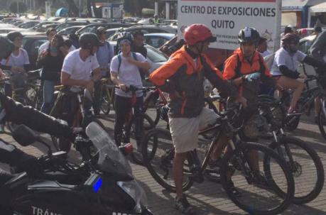Con una cicleada se conmemoró el Día Mundial Sin Auto en Quito. Foto: Eduardo Terán / ÚN