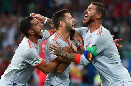 La alegría de los españoles duró poco. Foto: AFP