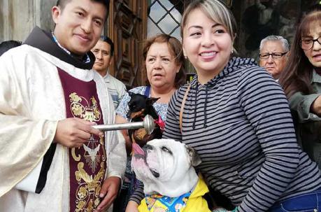 El padre Freddy Sucushañay pidió a la gente que cuide toda la creación. Foto: Sara Oñate / ÚN