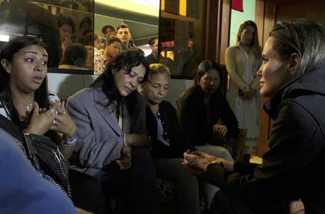 Angelina Jolie arribó el 21 de octubre a Lima, como enviada especial del Alto Comisionado de las Naciones Unidas para los Refugiados. Foto: EFE / Acnur