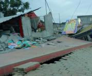 El enjambre sismos causó daños materiales en Atacames. Foto: Marcel Bonilla/ ÚN