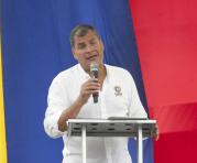 El presidente Rafael Correa hablo del caso Odebrecht. Foto: EL COMERCIO