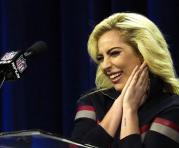 Lady Gaga durante una rueda de prensa de presentación del Super Bowl. Foto: EFE
