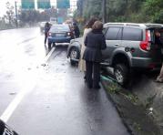 Accidente en la avenida Simón Bolivar la mañana del lunes 13 de febrero del 2017. Foto: Cortesía / AMT
