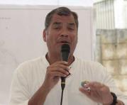 El presidente Rafael Correa realizo un recorrido por la carretera Buenavista-Vega Rivera. Foto: Mario Faustos / ÚN
