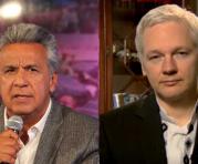 El presidente Lenín Moreno se refirió a las declaraciones de Julián Assange respecto del candidato Guillermo Lasso. Fotos: Agencia y Archivo