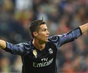 Cristiano Ronaldo celebra uno de sus goles anotado ante el Bayern de Múnich. Foto: AFP