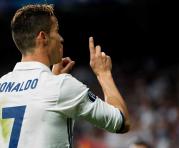 Cristiano Ronaldo, delantero del Real Madrid anotó un triplete ante Atlético Madrid. Foto: AFP