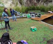 En La Charca, en Lumbisí, se realizan charlas para concienciar a estudiantes y docentes sobre la conservación ambiental. Foto: cortesía Epmmop