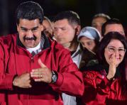Nicolás Maduro durante la celebración por la Constituyente en Venezuela. Foto: AFP