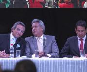 Presidente Lenin Moreno Lenín Moreno fu invitado al Convenio entre el Banco Desarrollo y la Prefectura del Guayas. Foto: Enrique Pesantes / ÚN