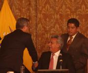 El presidente Lenín Moreno preside una reunión en el salón de banquetes del Palacio de Carondelet. Foto: Archivo ÚN