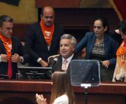 Lenín Moreno llegó a la Asamblea Nacional para analizar leyes sobre la niñez. Foto: Patricio Terán / ÚN