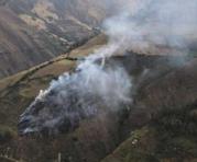 Según informó el Cuerpo de Bomberos de Quito un bombero comunitario, que se encontraba realizando labores de monitoreo visual, alertó sobre el inicio del incendio alrededor de las 08:02.  Foto: Cortesía / Cuerpo de Bomberos