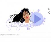 Google ha dedicado el martes 17 de octubre del 2017 su famoso "doodle", el logotipo del buscador, a la popular cantante texana Selena Quintanilla. Foto: Internet