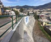 El nuevo muro de contención en la Argelia, se llama Leonidas Proaño. Foto: Paúl Rivas / ÚN