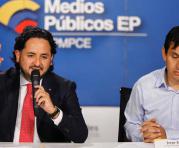 Esteban Michelena (izq.) y Jorge Albán informaron ayer sobre la situación de los medios. Foto: Patricio Terán / ÚN