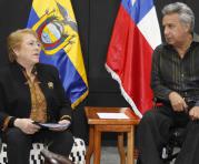 Presidente de Ecuador y Chile comparten experiencias de trabajo social en Galápagos. Foto: EFE