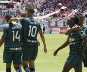 Los jugadores de Liga de Quito celebran la victoria ante el Independiente del valle en la fecha 18. Foto: Eduardo Terán / ÚN