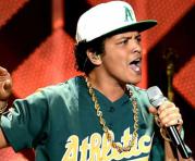 Bruno Mars está nominado a seis premios Grammy por ‘24K Magic’. Foto: AFP