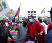 La marcha de los indígenas llega el 23 de febrero del 2021 a Quito. Foto: Glenda Giacometti/ÚN