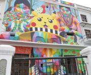 El mural se encuentra en la avenida 24 de Mayo, en el centro de la ciudad. Foto: cortesía Municipio de Quito